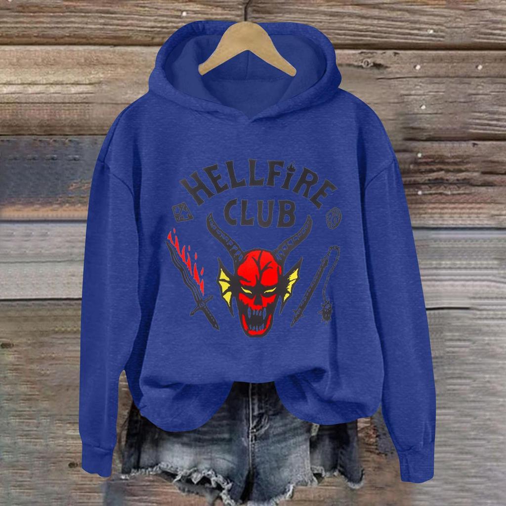 Женская модная повседневная толстовка с длинными рукавами, принтом и капюшоном