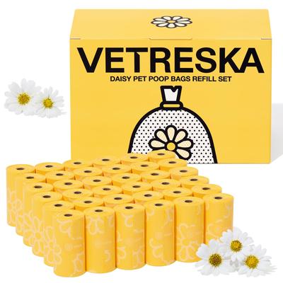 Этикет для питомцев Без запаха Защита от запаха фекалий Утилизация фекалий Без запаха Маргаритка Протекание Экстра Толстый Дезодорирующий Мешок для Мусора для Кошачьего Туалета 540 Мешков, Мешок, Мешок,