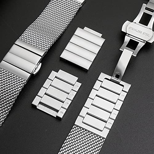 ZHUOLEI Сменный ремешок для часов для Swatch, 19 мм, 20 мм, 21 мм, Миланский сетчатый браслет из нержавеющей стали