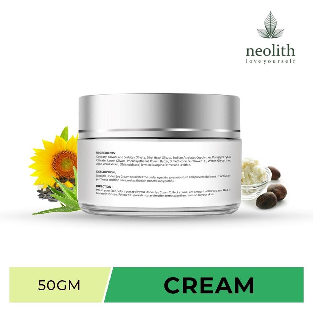Neolith Under Eye Cream for Dark Circles, Wrinkles, Puffiness, Fatigue Eyes | Non-toxic, Firming, Moisturizing, Hydrating, Soothing