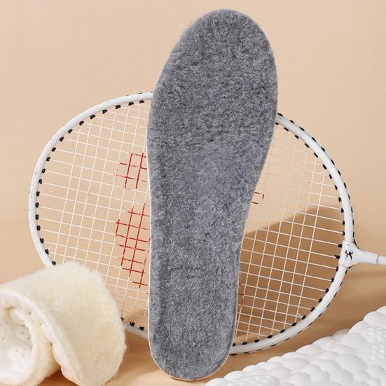 Теплые шерстяные стельки Зимние пушистые вкладыши для обуви Мягкие дышащие сменные внутренние стельки для женской и мужской обуви, ботинок, тапочек