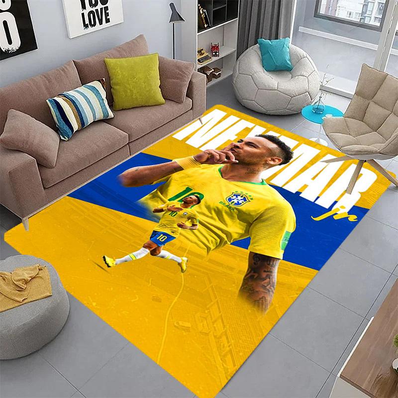 Brazilian Football Glory carpet Living room and bedroom mats printing Protective pad Room Office chair cushion