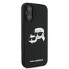 Karl Lagerfeld Klhmp16Mskchpplk Iphone16 Plus 6.7 Czarny/Black Hardcase Silicone Double Heads Print Magsafe