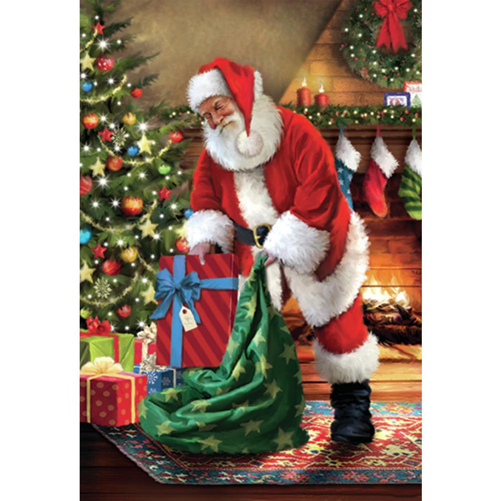 DIY Алмазная картина "Санта-Клаус" Полный круг Город Рождественский Алмаз Полный набор Вышивка 5D Вышивка крестиком Украшение дома