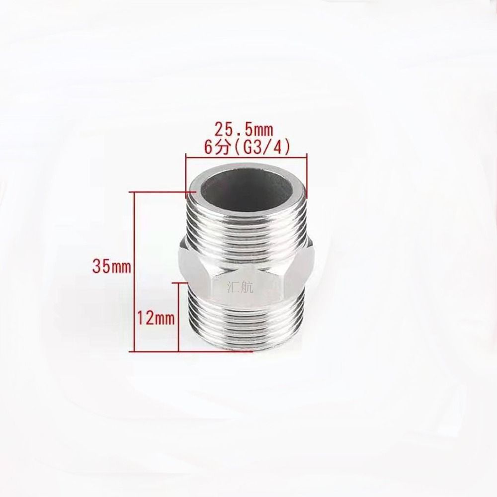 201 Stainless Stainless Steel Hex Nipple Thickened Hex Nipple Union  Water Oil Air