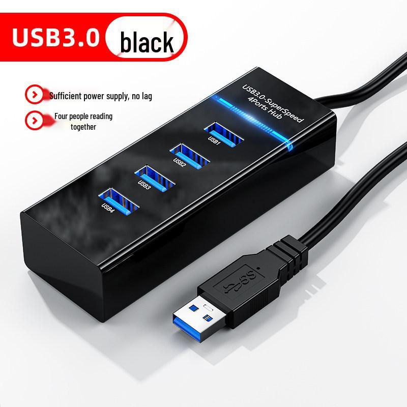 USB 3.0 Hub Splitter: 4-Port Expansion for Laptop, Mouse, Flash Drive