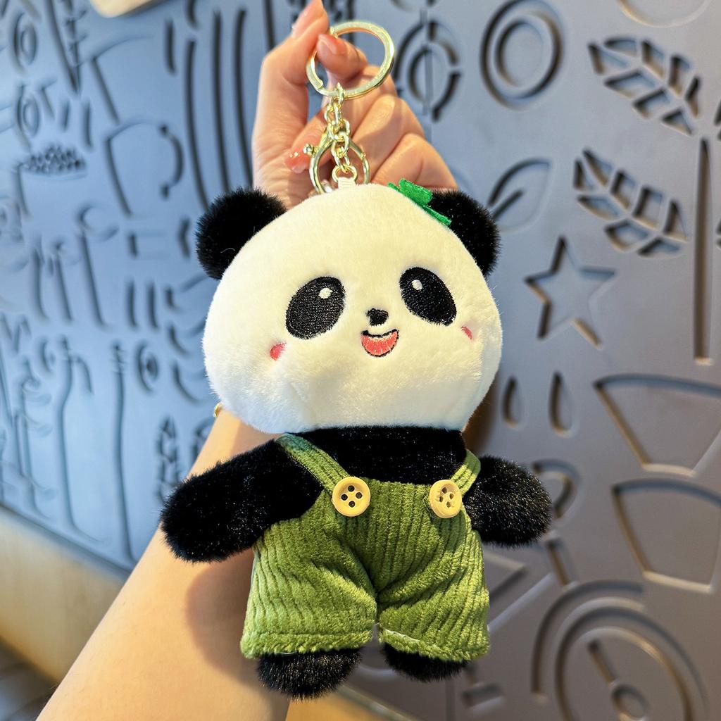 Милый плюшевый брелок в виде панды, мультяшный кавайный кукольный брелок для ключей, сумка, кулон, украшение для рюкзака, подарок для девочек