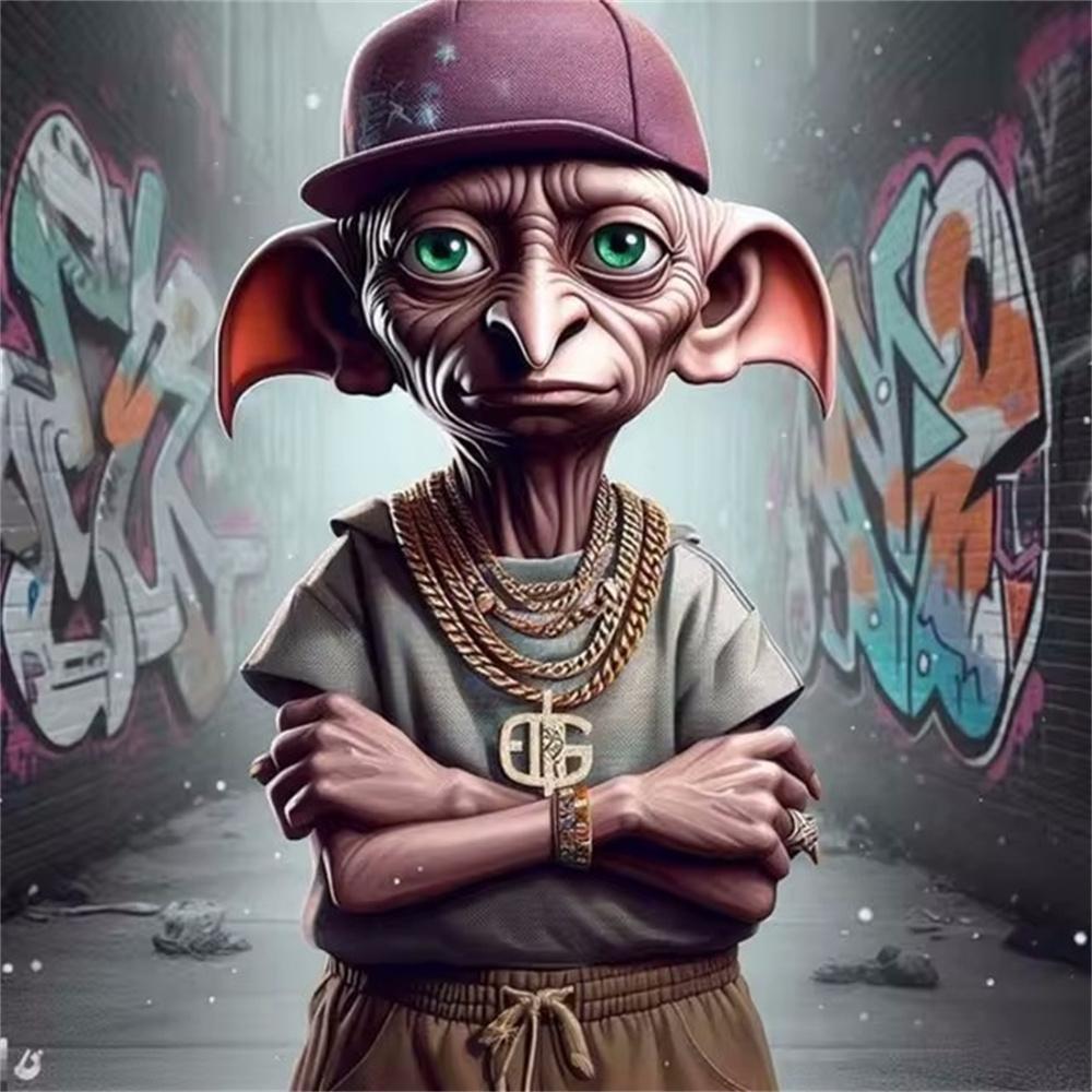 Гарри Поттер Добби 5D DIY Набор для Алмазной Живописи Мультфильм Вышивка Крестом Пикси Ручная Работа Мозаика Арт Домашний Декор Подарки