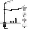 NEEWER Upgrade Camera Arm Overhead Camera Mount Stand Tabletop Telescoping Extension Arm Load Telescoping Desk Mount Stand Load with Smartphone Clamp