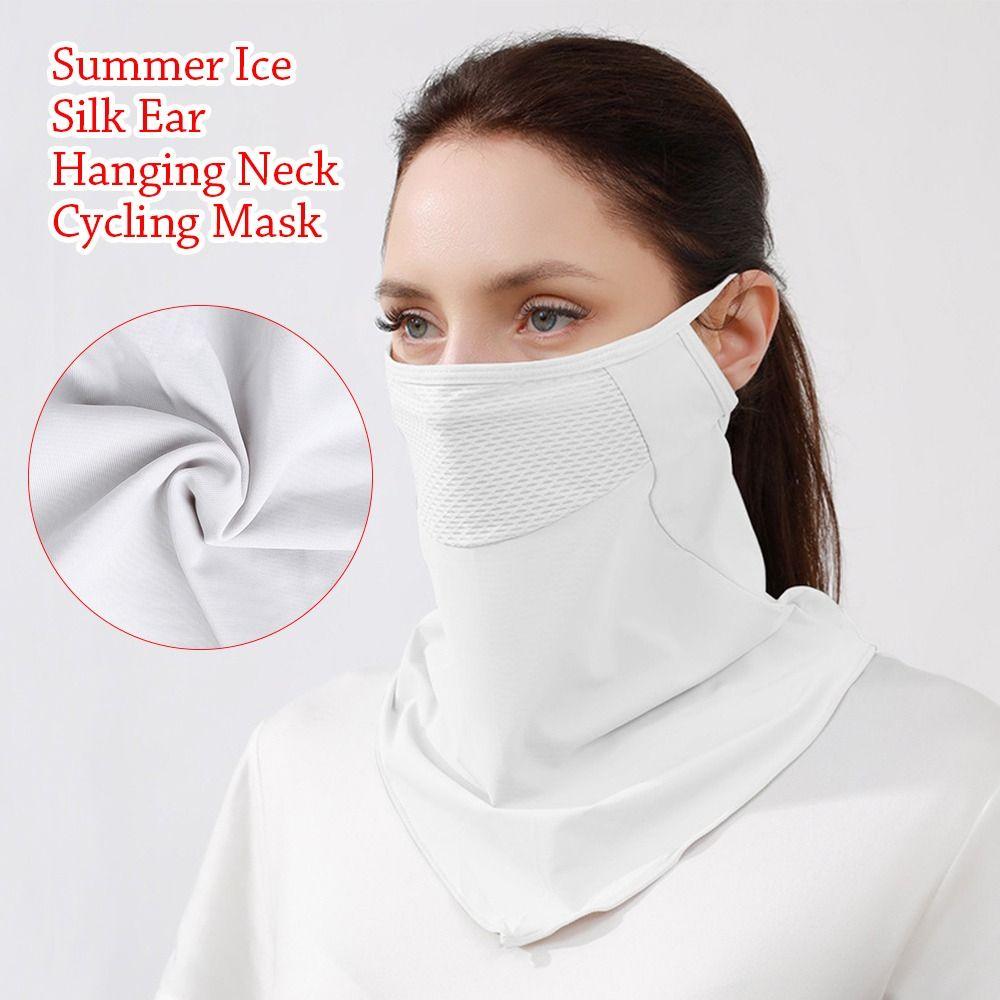 Ice Silk Summer Mask Sun Protection Neck Gaiter Scarf Breathable Cycling Balaclava Hiking