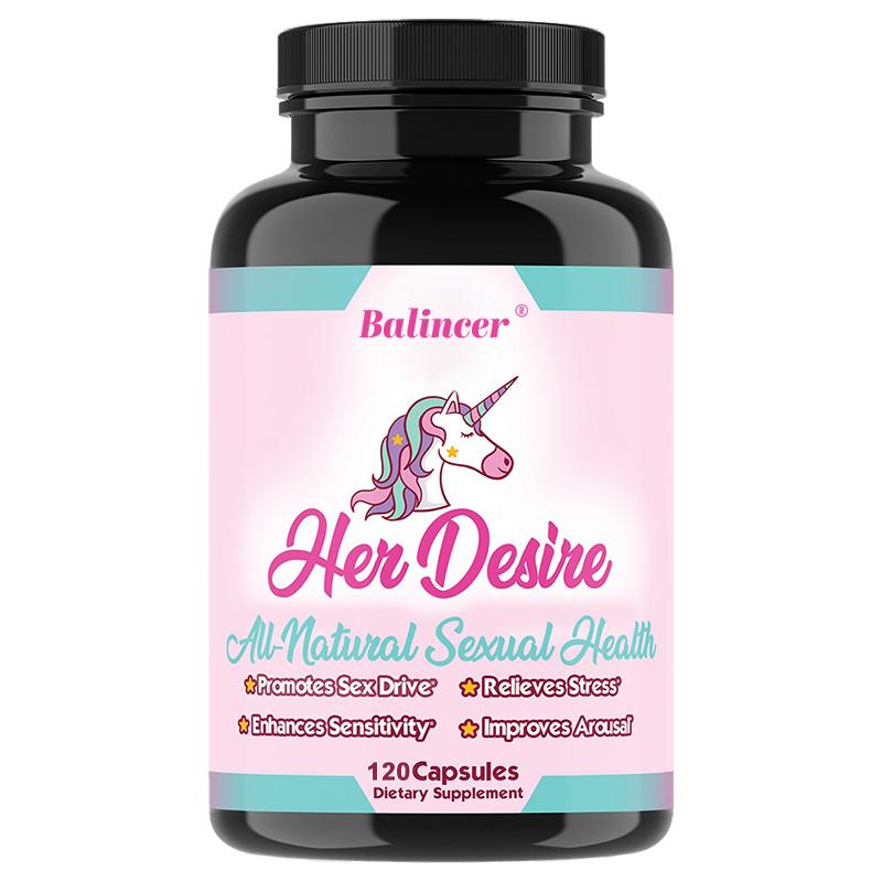 Women's Vitality Capsules, containing 120 capsules of maca thistle and other herbs to relieve stress and intimacy