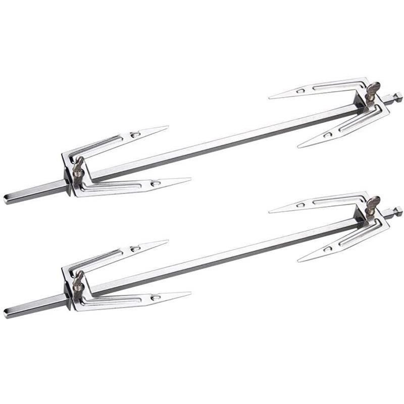 Stainless Steel Air Fryer Fork Roast Chicken Skewer Fish Meat Grilled Rack Rotation Roaster Forks BBQ Tools Oven Accessories