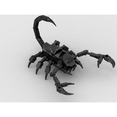 Конструктор Насекомые Черный Скорпион Животное Меха Игрушка Сборка Пазл Украшение Совместимо Мелкие Детали