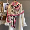 Winter Warm Cashmere Scarf for Women Luxury Print Pashmina Shawl Wrap Neckerchief Female Bufanda Echarpe Design Headband