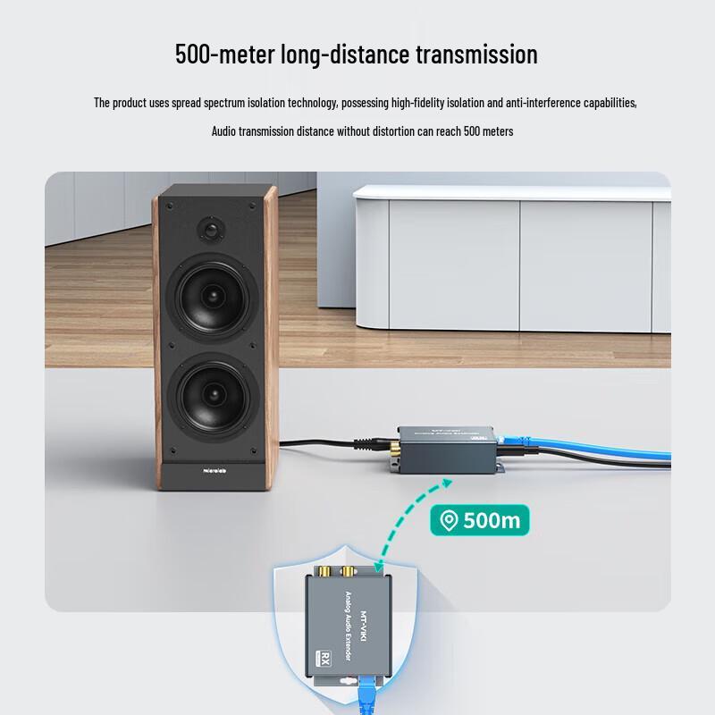 MT-viki MT-EA1 Сетевой аудиоудлинитель (3,5 мм/RCA, 500 м)