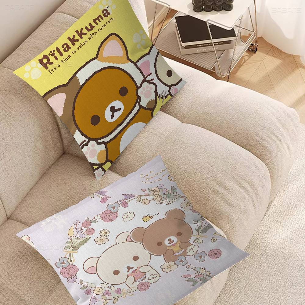 Япония Аниме Милый Мультяшный R-Rilakkuma Наволочка Дюймы Сельский Декор Домашняя Декоративная Подушка Для Дивана