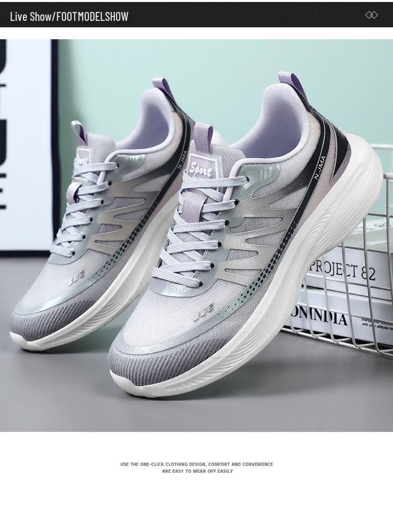 Men's Breathable Mesh Running Shoes - Odor-Resistant, Lightweight, Casual Style for Couples