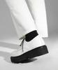 Wetheroad Wtrd1203-1 Квадратный носок 4-дырочные туфли-оксфорды White [230~290 мм]
