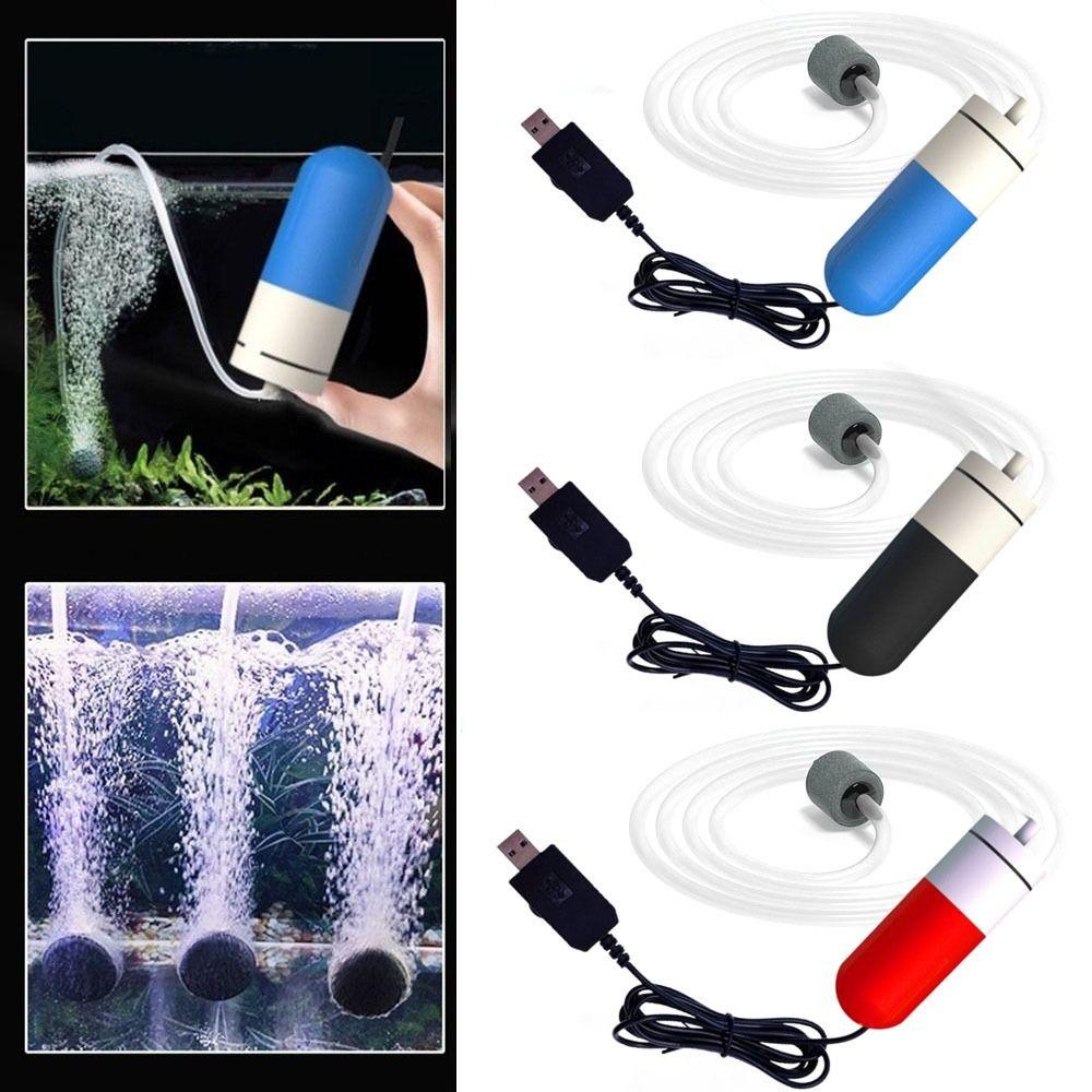 Регулируемая скорость Аквариумный кислородный воздушный насос USB-зарядка Портативный воздушный компрессор Аэратор Противоскользящий Ультратихий