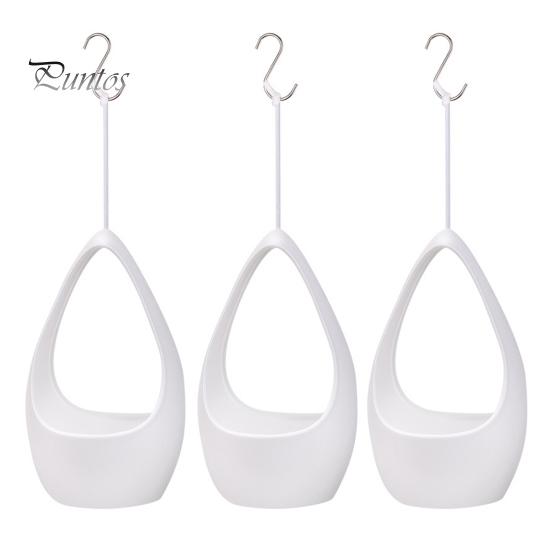 Подвесной цветочный горшок в форме капли с дренажным отверстием, подвесная корзина для растений с металлическим крючком для внутреннего и наружного декора сада