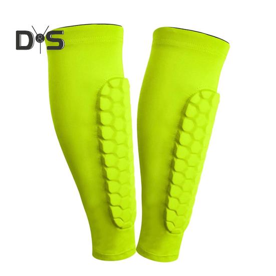 Футбольные щитки для голени для молодежи и взрослых, компрессионный рукав для голени с сотовыми накладками, спортивная защитная экипировка для футбола, бейсбола, катания на лыжах, хоккея