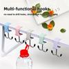 1 шт. Многофункциональный двойной крючок Крючок для школьной сумки Настольное съемное устройство для подвешивания мобильной сумки Крючок для сумки на боковую сторону стола Без перфорации Прочный крючок для сумки