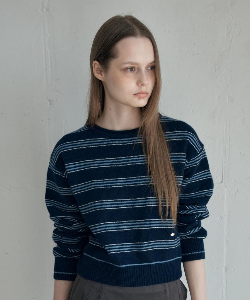 AHWE Multi Stripe Knit_Navy