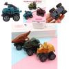 Dinosaur Pull Back Car Toy With Plastic Dinosaur Model For Kids Play And Interactive Learning