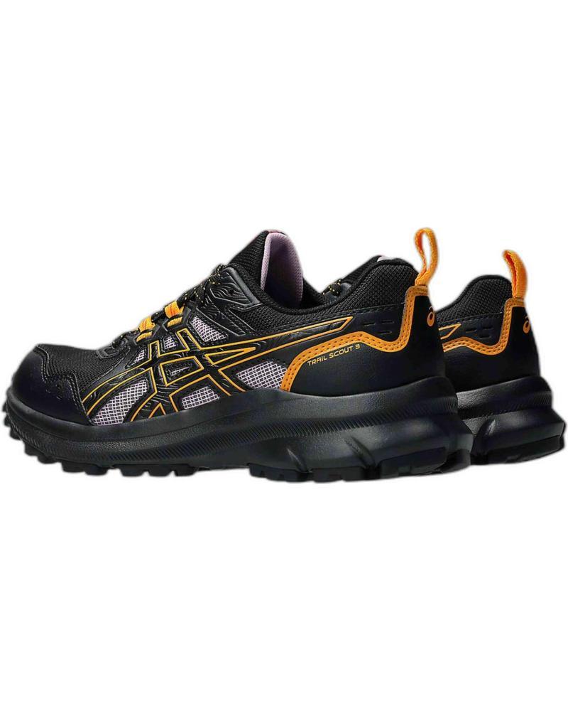Trail running shoes Asics black orange Trail Scout 3