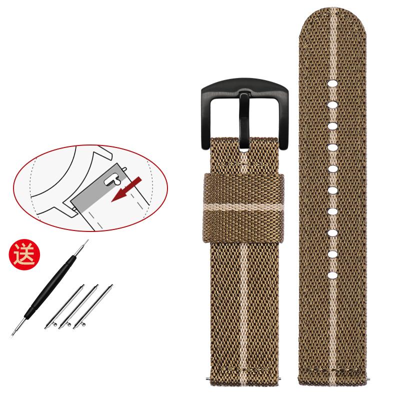 Нейлоновый ремешок для пожилых людей, 18 мм, 20 мм, 22 мм, 24 мм, быстросъемный водонепроницаемый браслет, ремешок для наручных часов