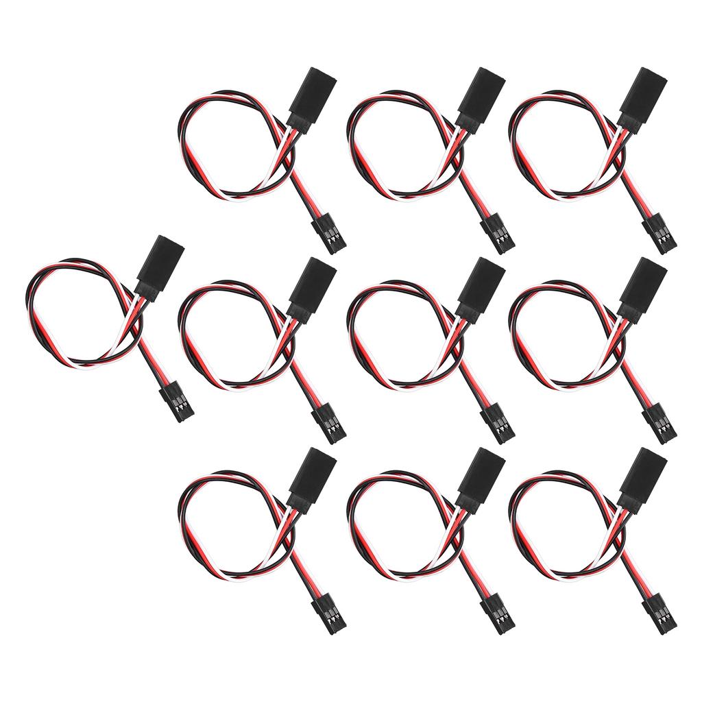 10PCS 3 Pin Servo Extension Cable Model Car Servo Driver Connection Line Brass Inner Core 500mm