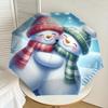 1pc Snowman Couple Winter Love Umbrella with Plastic Handle,Suitable for All Seasons Home Travel Outdoor UmbrellaDD318