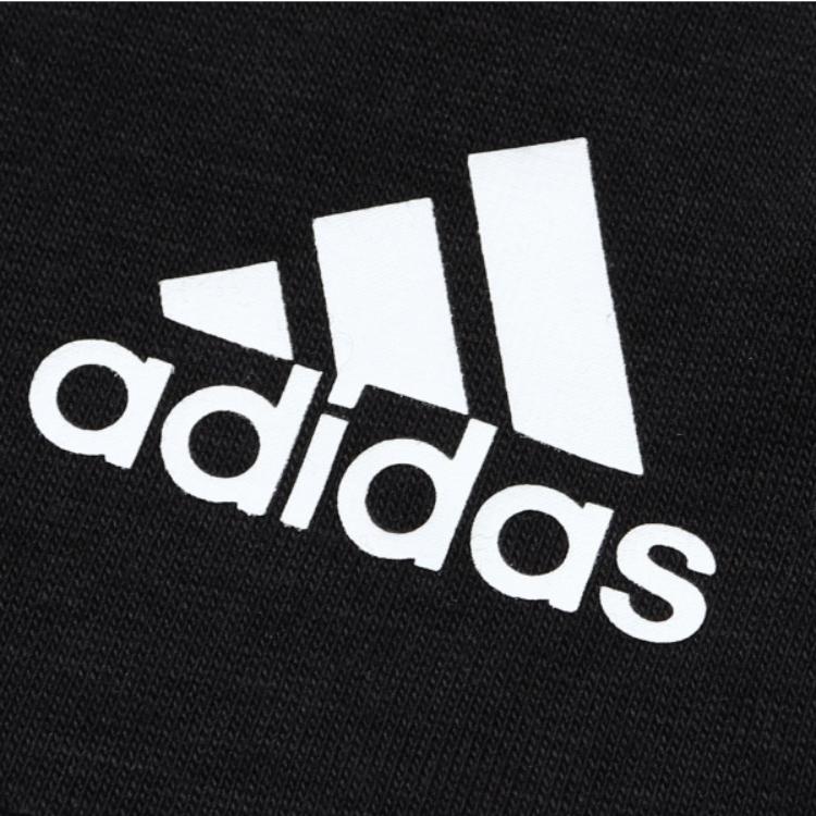 Adidas Круглый вырез горловины полосатый трикотажный короткий рукав футболка женские топы черный EB3820