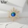 Yutsai Starry Sky System Sun Brooch Alloy Lapel Pin for Women Jewelry Accessories Gifts PD2318