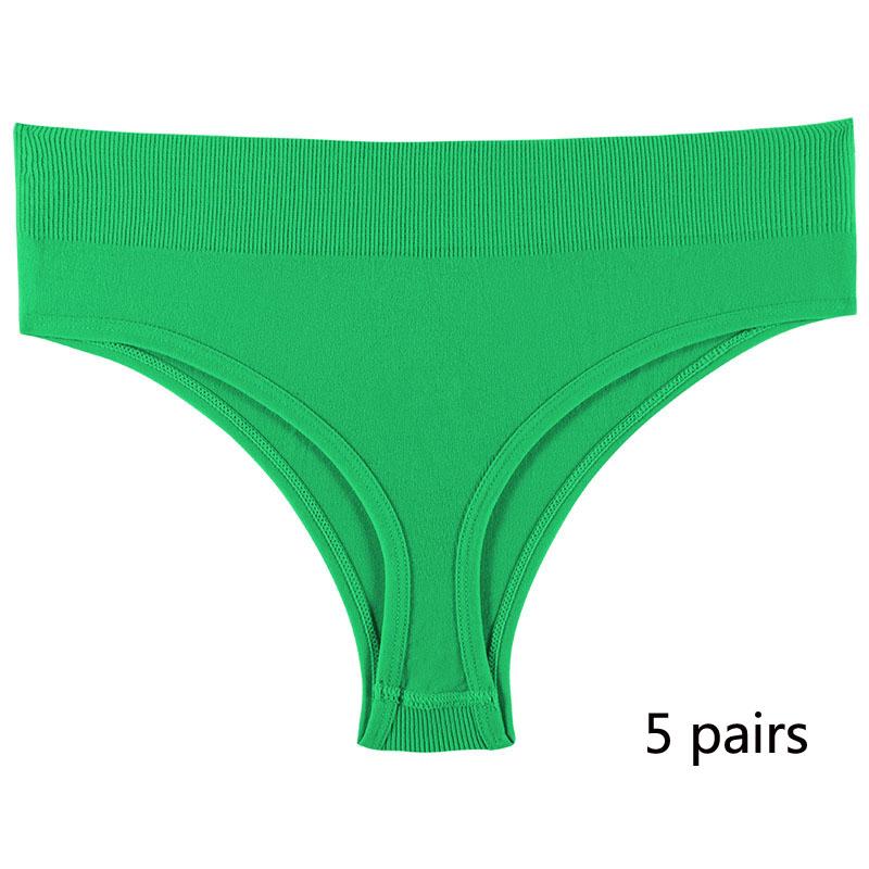 Спортивное нижнее белье для девочек, бесшовные сексуальные невидимые трусики со средней талией для девочек, однотонные удобные спортивные трусики с надписью «T» для женщин