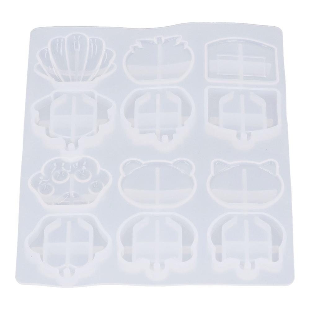 1pcs Translucent Design Resin Key Cover Reusable Mold Keychain Making Kit  For DIY Keychains