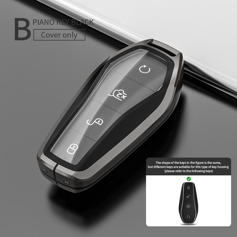 Compatible Key Case for 21 BYD Models: Tang, Song, Yuan, Qin Plus DMI, EV Car Key Shell with Buckle