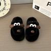 Модные женские домашние тапочки Милые мультяшные Теплые плюшевые Женские Пушистые туфли Уютные с открытым носком Хлопковые шлепанцы Уличные Нескользящие тапочки на платформе