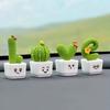 Super Mini Simulation Potted Plants For Doll House Cute Cactus Succulents Desk Decoration Resin Craft Toy & Gift