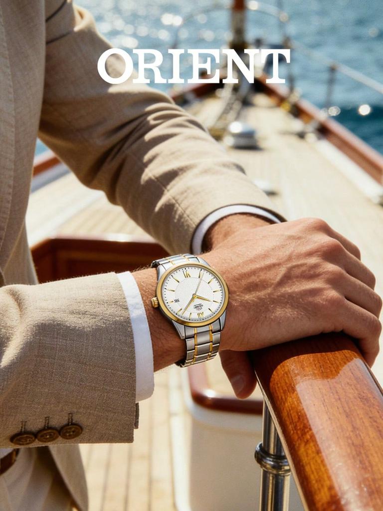 Мужские механические часы Orient White RA-AC0013S10D