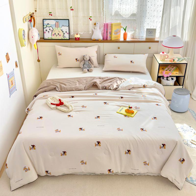 Охлаждающее летнее одеяло класса А для младенцев из стираного хлопка и соевого волокна