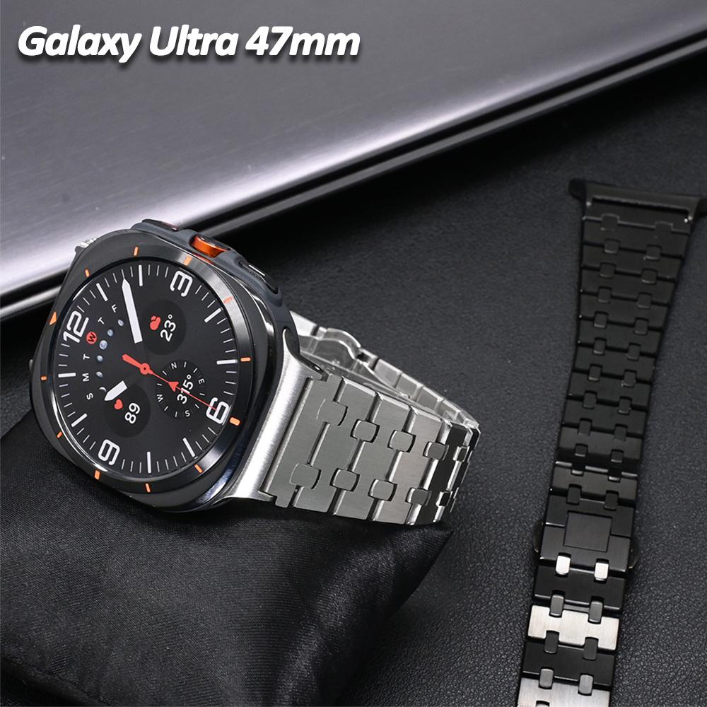 No Gaps Metal Strap for Samsung Galaxy Ultra Watch 47mm Curved End Band Stainless Steel Bracelet for GALAXY ULTRA 7 47 Watchband