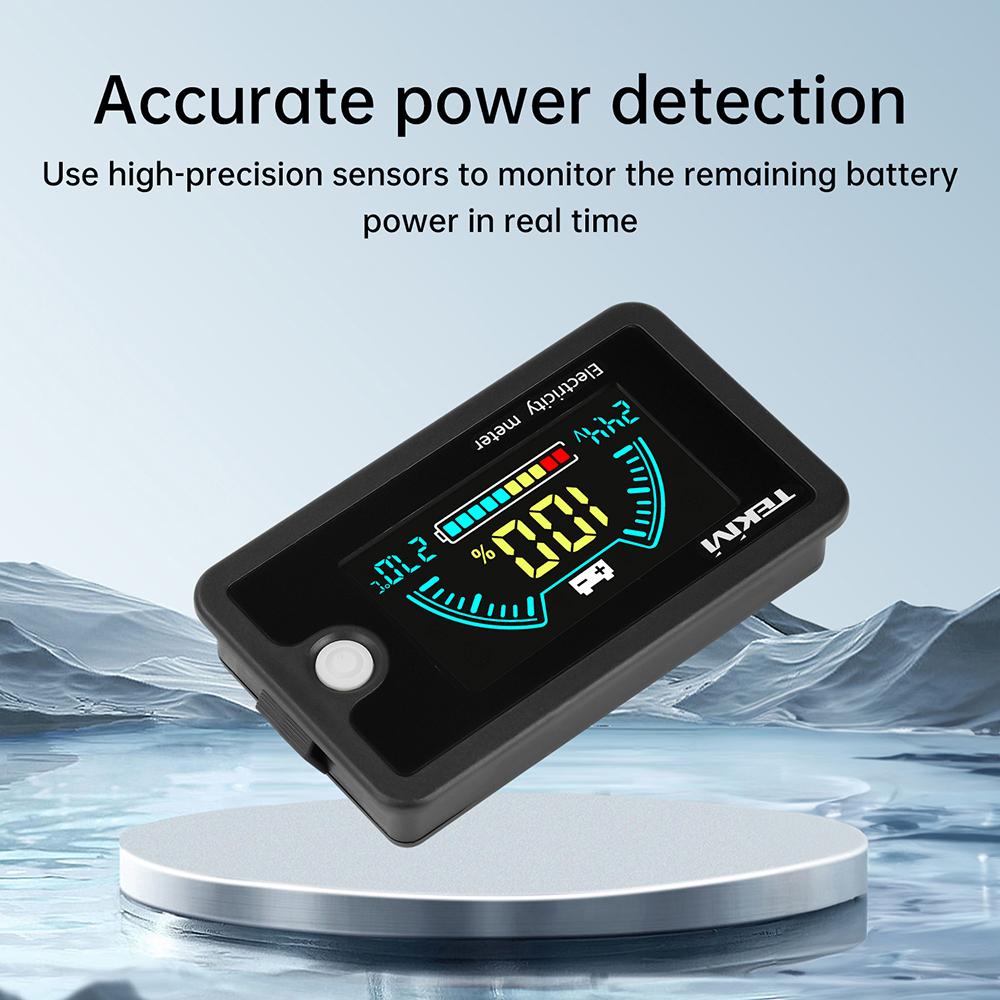 Цифровой вольтметр LCD DC 8-100V Индикатор емкости тройной/литий-железофосфатной/свинцово-кислотной батареи С сигнализацией температуры
