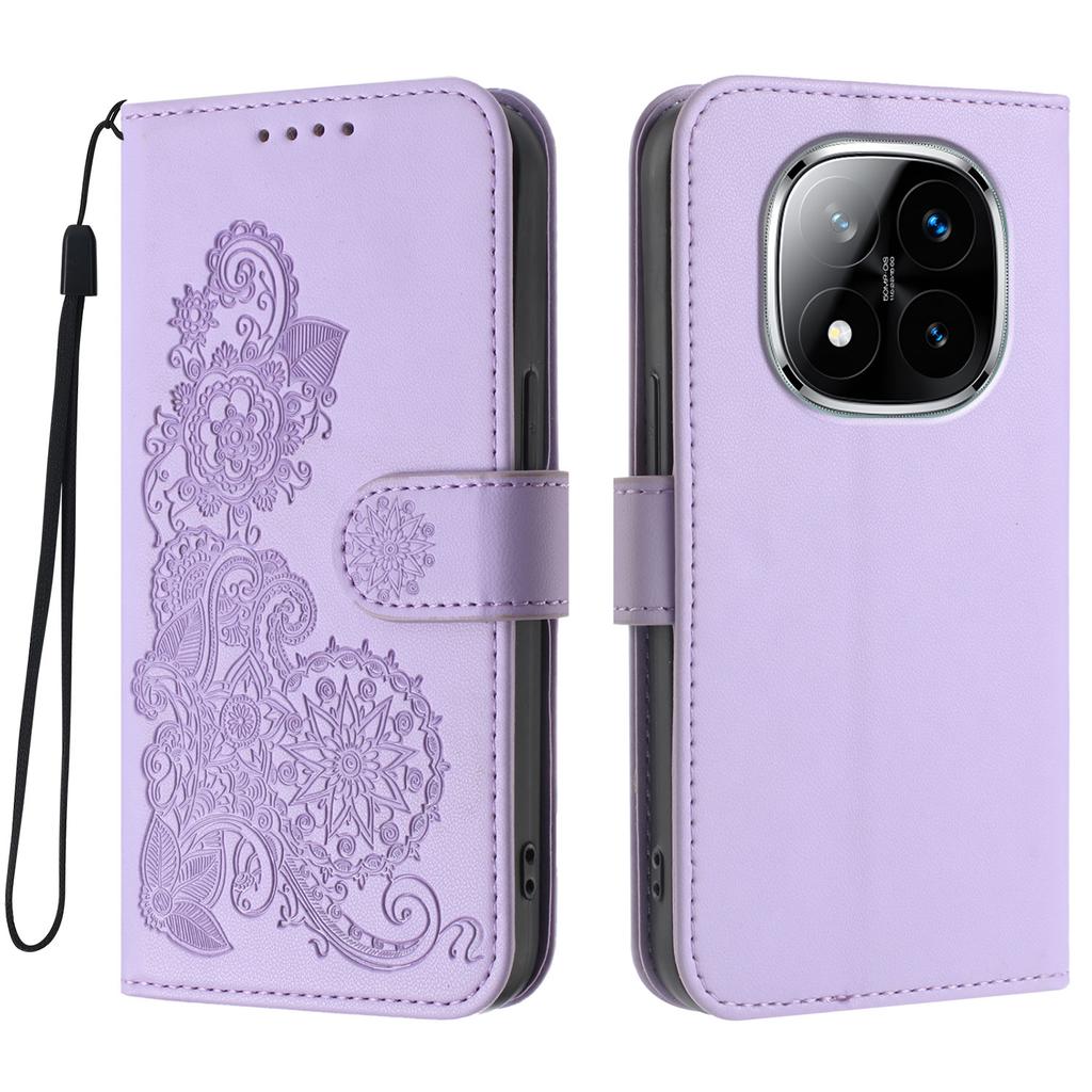 For Xiaomi Redmi Note 14 Pro+ 5G/Xiaomi Redmi Note 14 Pro 5G Phone Cases Mandala Flower Leather Wallet Mobile Cover with Strap