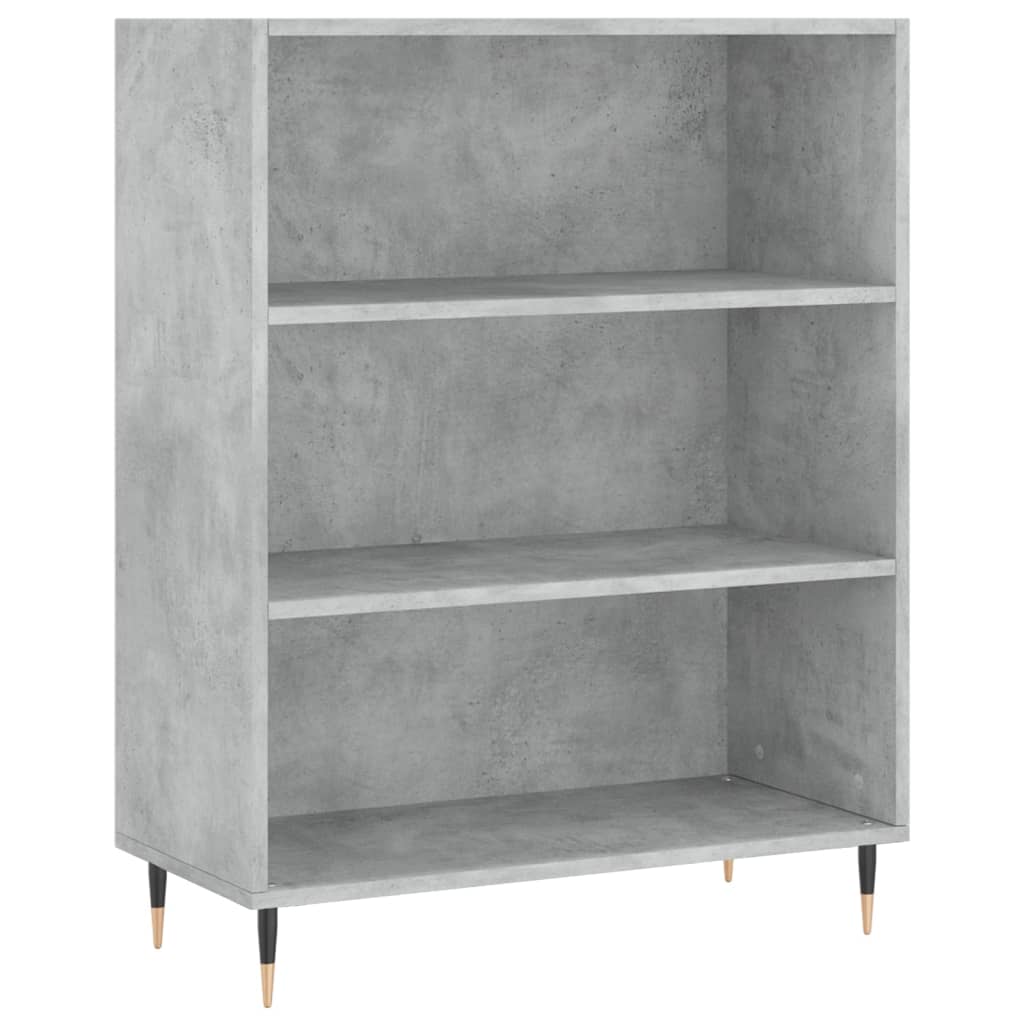 Vidaxl Witrynka, Szarość Betonu 69,5X34X180 Cm Materiał Drewnopochodny