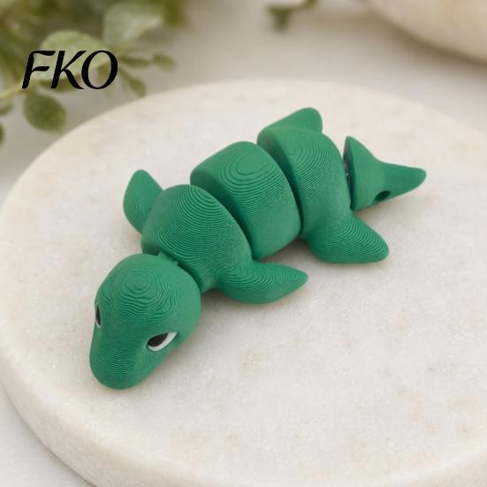 Stress Relief Toy Articulated Plesiosaur Figurine, 3D Printed Ornament with Movable Joints, Figurine Cute Mini Dinosaur Fidget for Home Office