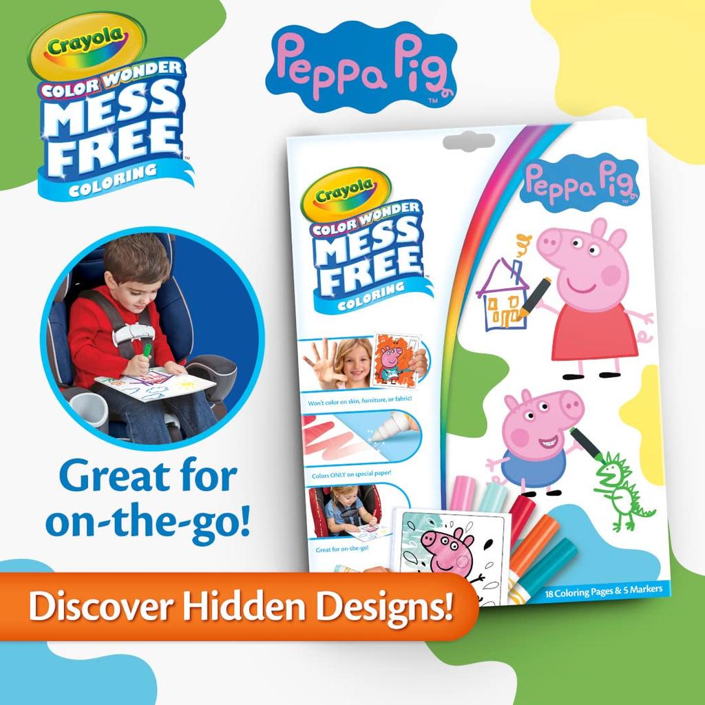 Crayola Раскраска Color Wonder Свинка и маркеры-Пеппа -75-70000