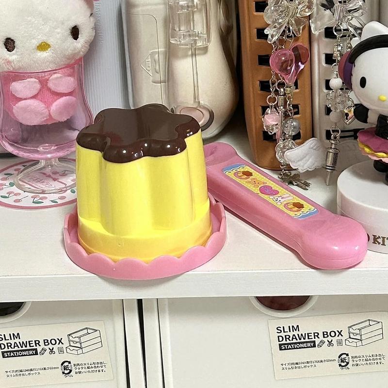 Mimu Doll Feeding Pudding Set - Pretend Dessert Play for Dolls Kids Includes Pudding Cups Pink Spoon China Origin