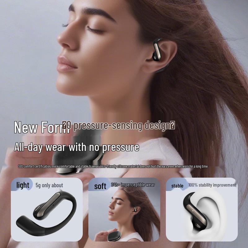 Популярный товар для трансграничной торговли YJ-55 Bluetooth-наушники: Улучшенный ИИ, Настраиваемый, с заушным креплением, Открытая конструкция