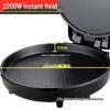 Large Multifunctional Double-Sided Electric Griddle with Deepened Design